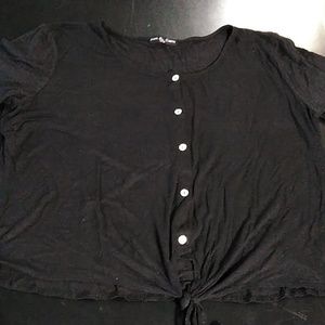 Kim & Cami front tie short sleeve shirt